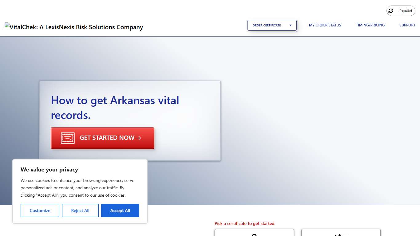 Arkansas (AR) Vital Records | State Certificates - VitalChek