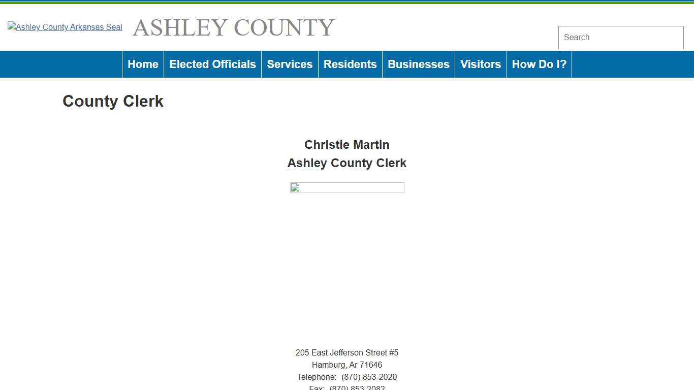 County Clerk | Ashley County