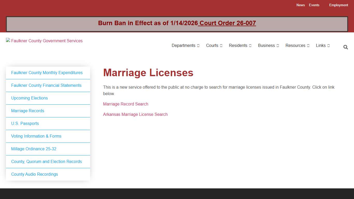 Marriage Licenses - Faulkner County GOV
